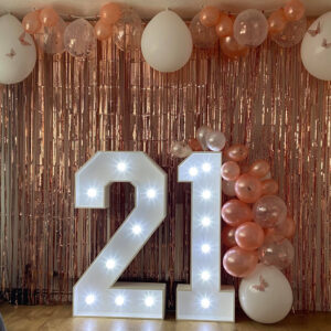 21st Birthday - Number Hire - Age in Lights