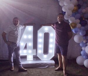 40th Birthday Lights Hire