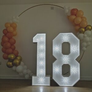 18th Birthday with Moongate Arch & Balloon Display