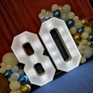 80 light up numbers Age in Lights Sussex