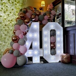 Light Up 4ft Number Hire Kent Surrey Sussex