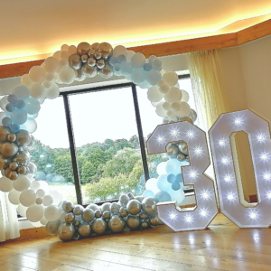 30th Birthday & Wedding Celebrations Moongate Balloon Display