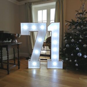 Light up 71 - Number Hire - Age in Lights - Sussex, Surrey, Kent