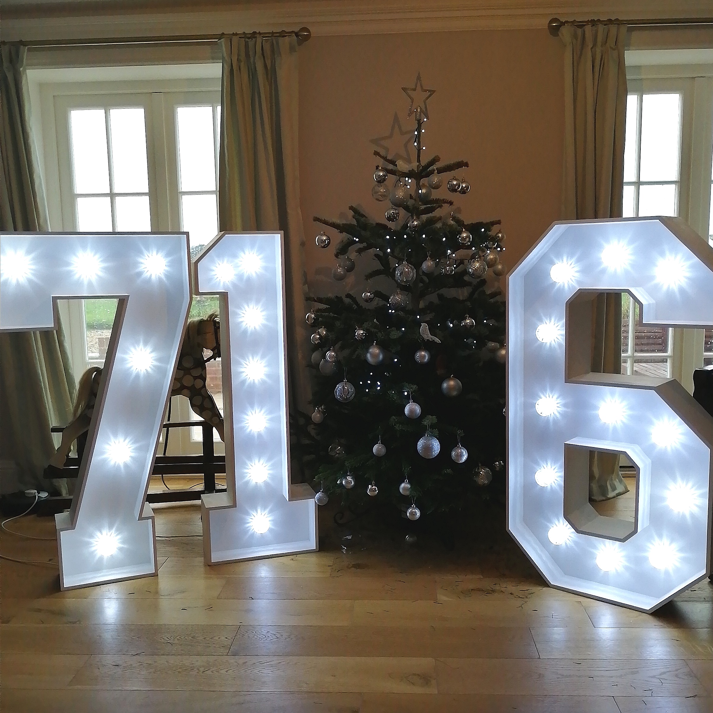 Birthday 4ft light up Number Hire Age in Lights Kent Surrey Sussex