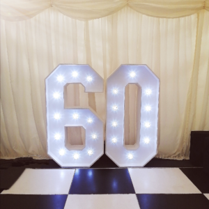 50th Birthday Light Up 50 Number Hire Age in Lights Kent Surrey Sussex