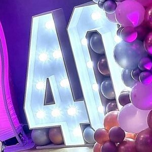 40th Birthday Nizels Kent Light Up number Hire 40